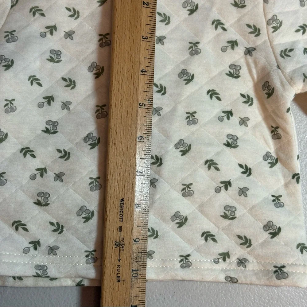 7 For All Mankind Quilted Baby Jacket 3/6 months neutral floral